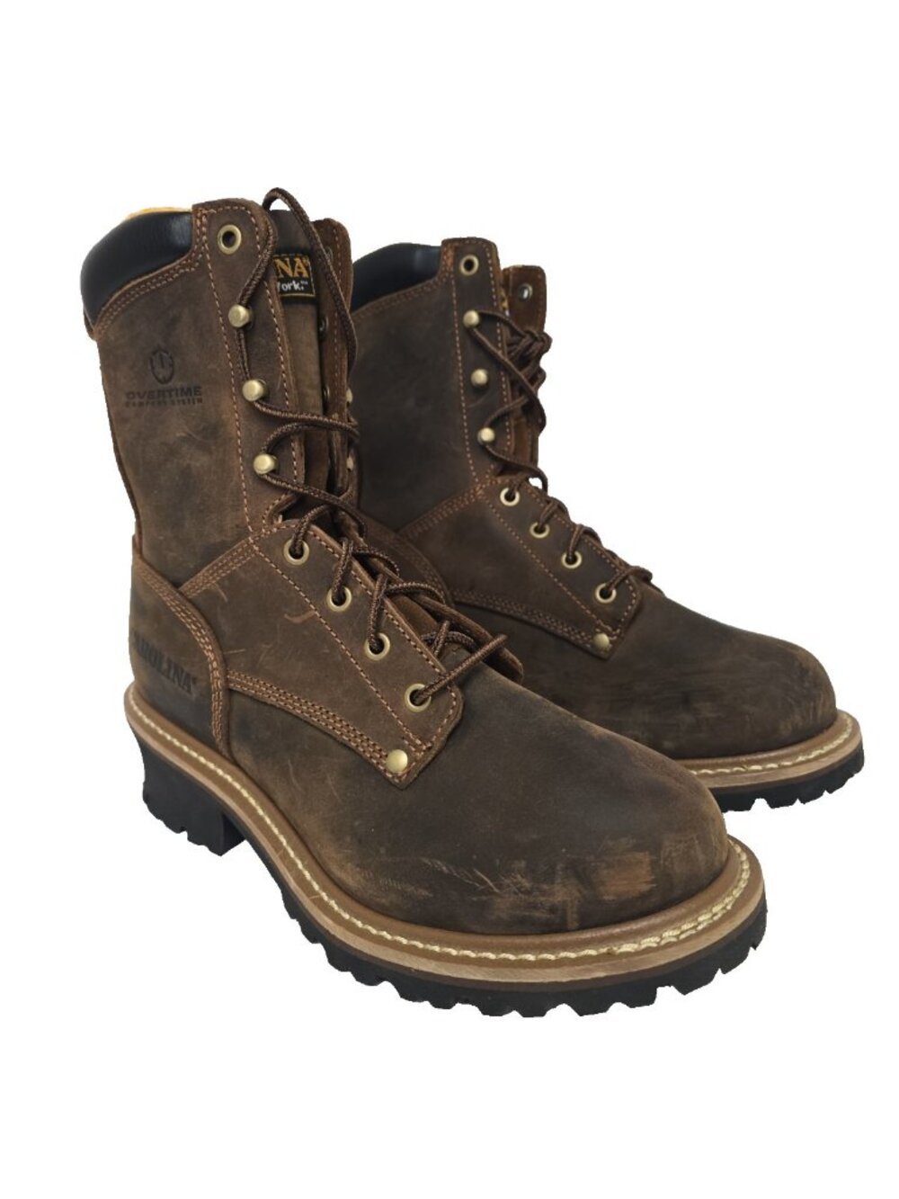 Carolina Men's CA9053 Poplar 8" Soft Toe Unlined Logger Work Boot Brown 8.5 2E